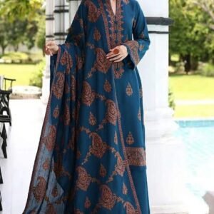 LAWN 3pc Heavy Embroidered With Chiffon Embroidered Dupatta